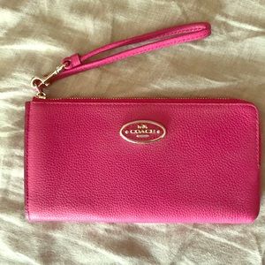 Coach Leather Wristlet